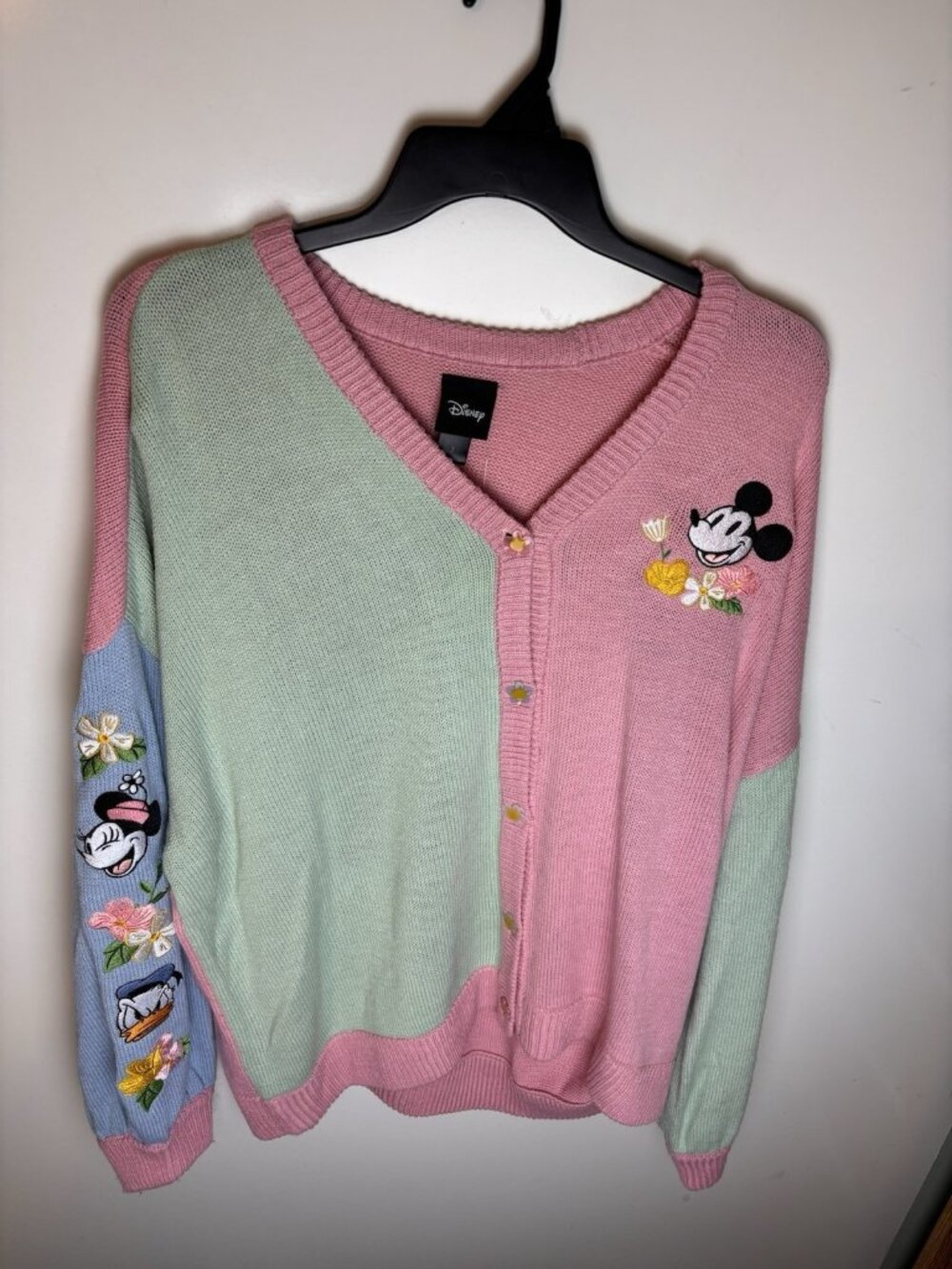 Disney Hot Topic Mickey Mouse and Friends Spring Pastel Cardigan Sweater 3X NWT